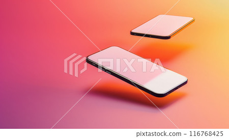 Mockup smartphone. Mobile phone blank white screen for presentation copy space, place for text Mockup smartphone. Mobile phone blank white screen for presentation copy space, place for text 116768425