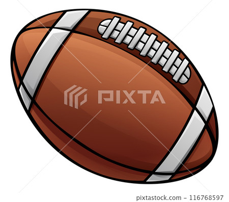 American Football Ball Cartoon Sports Icon American Football Ball Cartoon Sports Icon 116768597