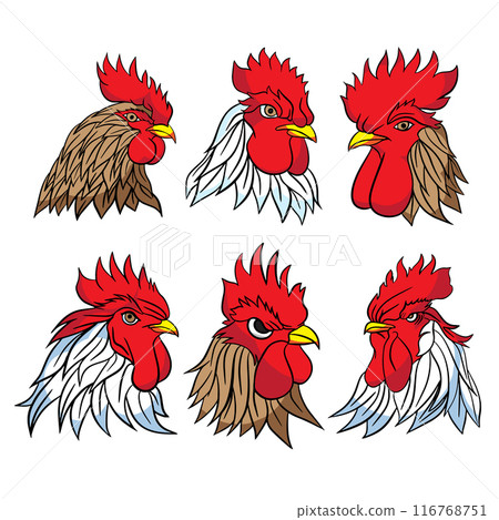 The rooster for Farm or food logo concept. The rooster for Farm or food logo concept. 116768751