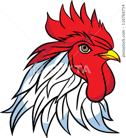 The rooster for Farm or food logo concept. The rooster for Farm or food logo concept. 116768754