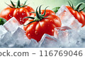 食物圖片用冰塊冷凍的番茄 116769046