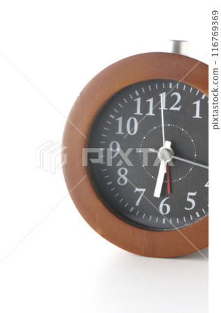 Alarm clock photographed on a white background Alarm clock photographed on a white background 116769369