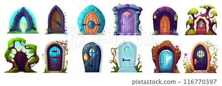 set vector illustration of portal ui game level up concept isolabe on white background 116770397