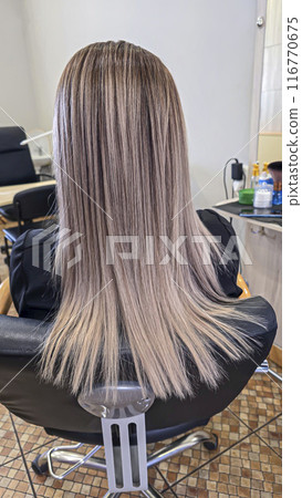 Long hair. Hair coloring process. Salon work. Step-by-step process Long hair. Hair coloring process. Salon work. Step-by-step process 116770675