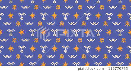 African ethnic seamless pattern. Tribal background African ethnic seamless pattern. Tribal background 116770735