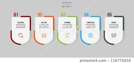 Infographic template business concept with step. 116770838