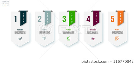 Infographic template business concept with step. Infographic template business concept with step. 116770842