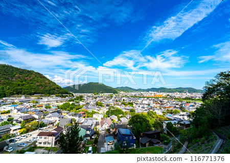[重要傳統建築群保存地區] 龍野市容 - 從龍野公園看到的初秋十電肯第9地區 - 兵庫縣龍野市 116771376