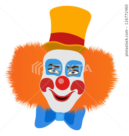 cheerful clown actor and circus character flat style vector illustration cheerful clown actor and circus character flat style vector illustration 116772460