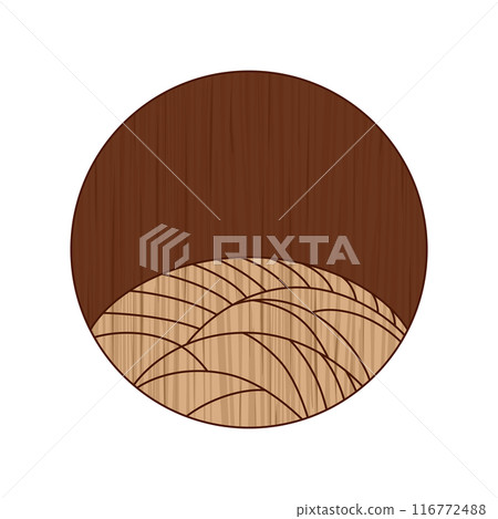 木雕風格圓形花札葉月芒八月芒渣 木雕風格圓形花札葉月芒八月芒渣 116772488