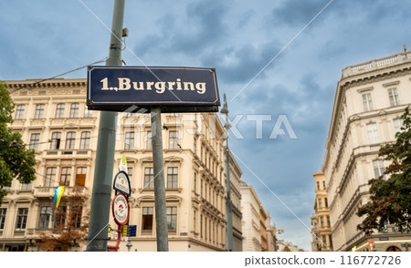 Vienna, Austria, August 21, 2022. Conceptual shot with the indication of the burgring Vienna, Austria, August 21, 2022. Conceptual shot with the indication of the burgring 116772726