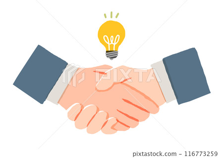 Illustration of a business person shaking hands 116773259