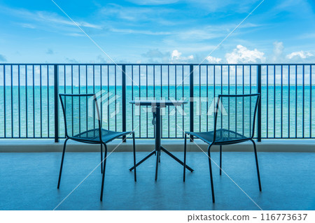 Okinawa hotel balcony 116773637
