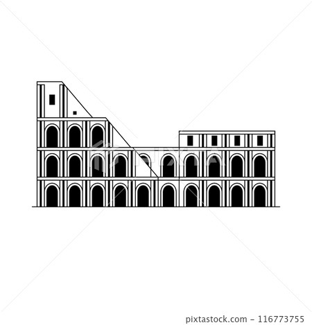 Roman Colosseum or Amphitheater Italian Landmark 116773755