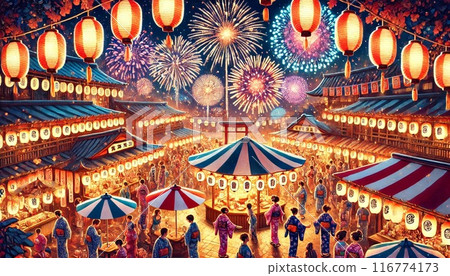 多彩的節日和煙火 多彩的節日和煙火 116774173