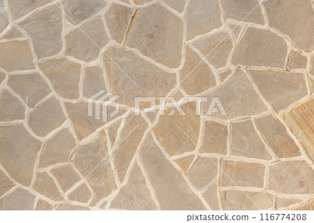 Stone tile mosaic abstract solid pattern surface floor wall background texture facade city 116774208