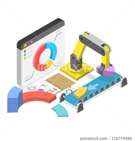 3D Isometric Flat Illustration of Software Deployment, Innovative Solutions Programming Tools. Item 1 116774506