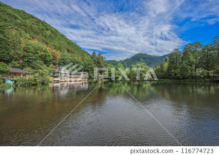 May 15 2024 Landscape of Kinrin Lake in Yufuin, Oita, Japan 116774723