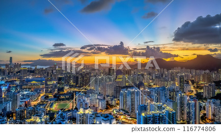 July 6 2024 the twilight of the cityscape of Kowloon July 6 2024 the twilight of the cityscape of Kowloon 116774806