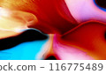 A striking abstract background image on a black background. A colorful impressionistic painting on a black background. 116775489