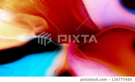 A striking abstract background image on a black background. A colorful impressionistic painting on a black background. 116775489