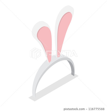 3D Isometric Flat Vector Set of Animals Ears Costumes, Carnival Headbands. Item 1 3D Isometric Flat Vector Set of Animals Ears Costumes, Carnival Headbands. Item 1 116775588