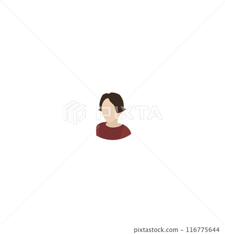 3D Isometric Flat Vector Set of Women Hairstyles, Beautiful Young Girls Portrait with Different Hair Styles. Item 3 116775644