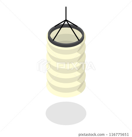 3D Isometric Flat Vector Set of Japanese Or Chinese Lanterns, Asian Holiday Elements. Item 8 116775651