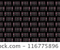 An impressive pattern of repeated square motifs on a black background 116775896