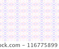 A continuous pattern of cute pink and purple motifs 116775899