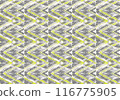 Yellow and gray jagged pattern background material 116775905