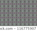 A background of continuous curved diamonds in pink and green 116775907