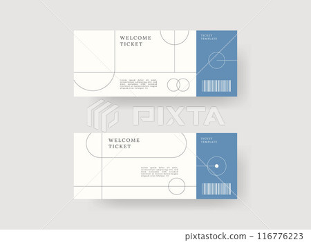 Event ticket template set. Vector template illustration. Event ticket template set. Vector template illustration. 116776223