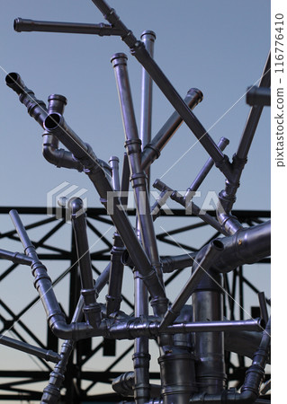 Plastic Pipes Juncted With Variety Angles 116776410