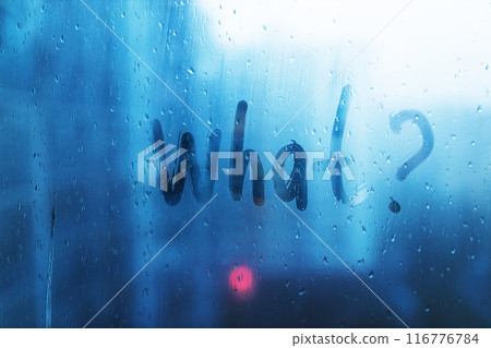 Lettering question What on blue wet window 116776784