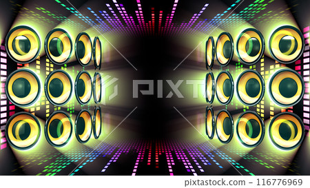 迪斯科俱樂部派對音響揚聲器 CG 3D 插圖 116776969