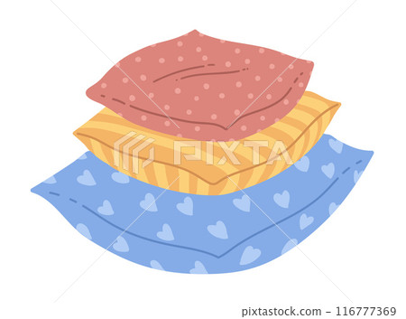Vector illustration of stack of pillows 116777369