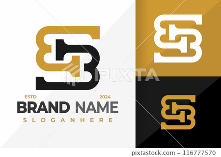 Letter EB Monogram Logo design vector symbol icon illustration 116777570