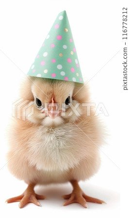 Chick in Party Hat 116778212