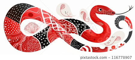 Red Snake Abstract Art Red Snake Abstract Art 116778907