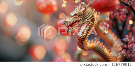 Golden Dragon Decoration 116779012