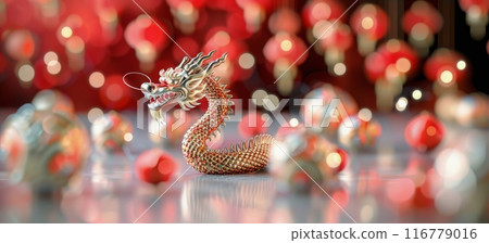 Golden Dragon Decoration 116779016