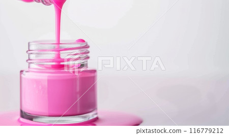 Pink Nail Polish Being Poured 116779212