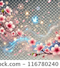Fantasy cherry blossom background illustration 116780240