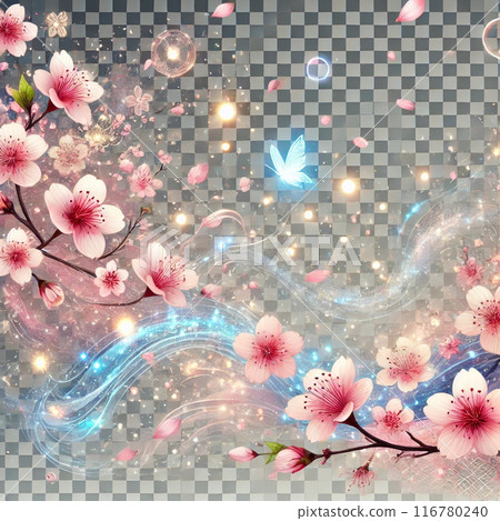 幻想櫻花背景圖 116780240