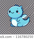 Light blue dragon illustration 116780250