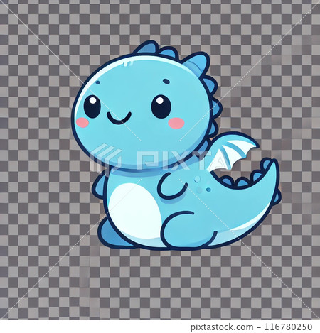 Light blue dragon illustration Light blue dragon illustration 116780250