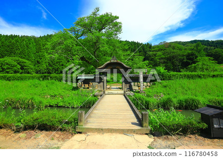 [Fukui Prefecture] Ichijodani Asakura clan ruins in fine weather (Asakura residence ruins) 116780458
