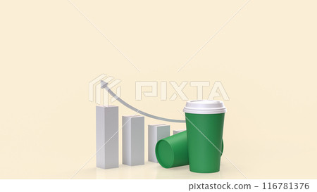 The Green coffee cup for hot drink concept 3d rendering. The Green coffee cup for hot drink concept 3d rendering. 116781376