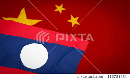 The Laos flag for Business background concept 3d rendering. 116781381